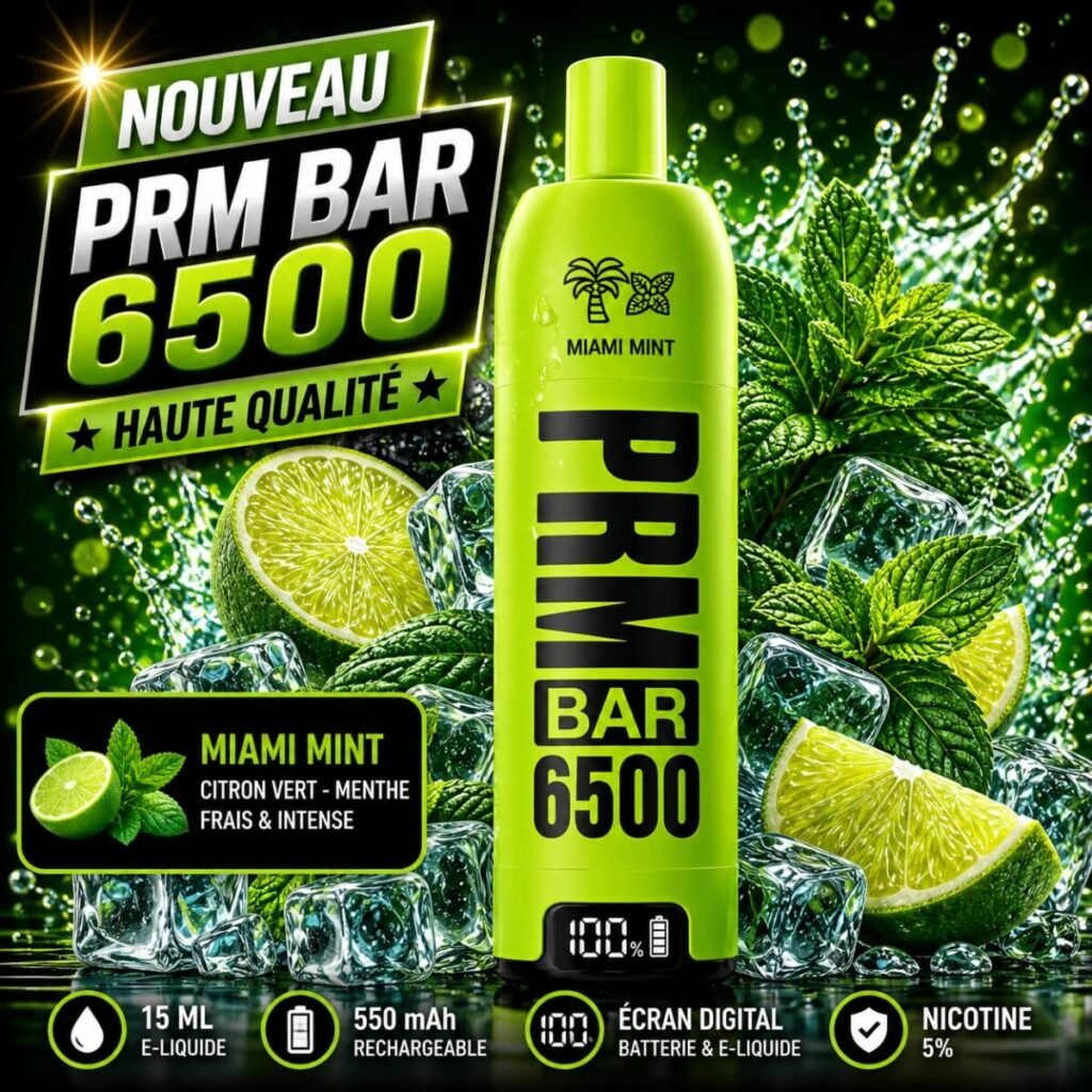 miami mint – Boutique Cigarettes Electroniques, nicotine pouches et E-Liquides Casablanca Maroc